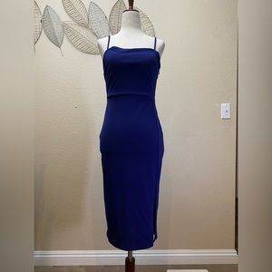 Express - Bodycon split leg midi dress